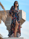 Midnight Floral Robe - RobeMAZONKIKI