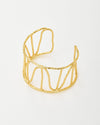 Minimalist Golden Wire Cuff Bracelet - BraceletMAZONKIKI