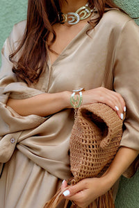 Multi - Tone Link Bracelet Duo set - Jewelry SetMAZONKIKI