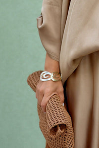 Multi - Tone Link Bracelet Duo set - Jewelry SetMAZONKIKI