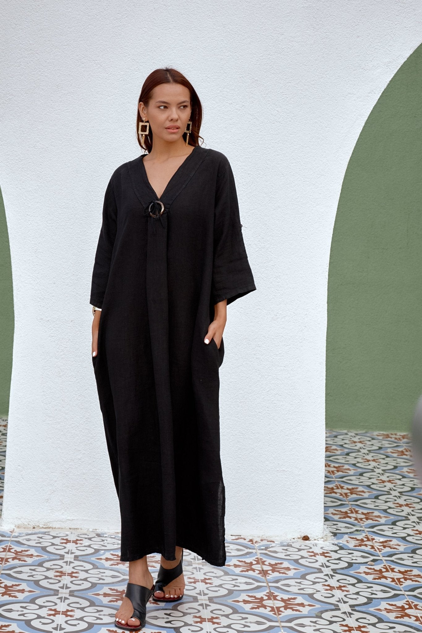 Noir Dune Dress - DressMAZONKIKI