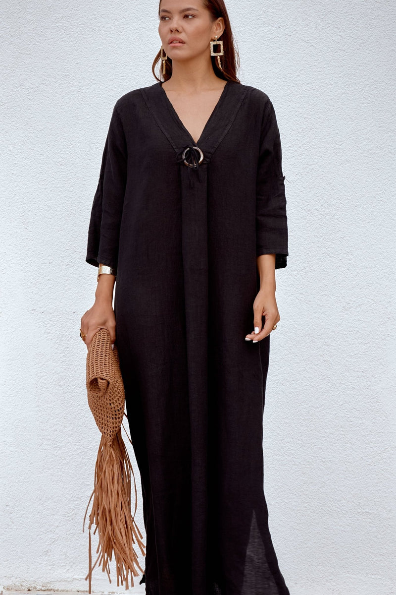 Noir Dune Dress - DressMAZONKIKI