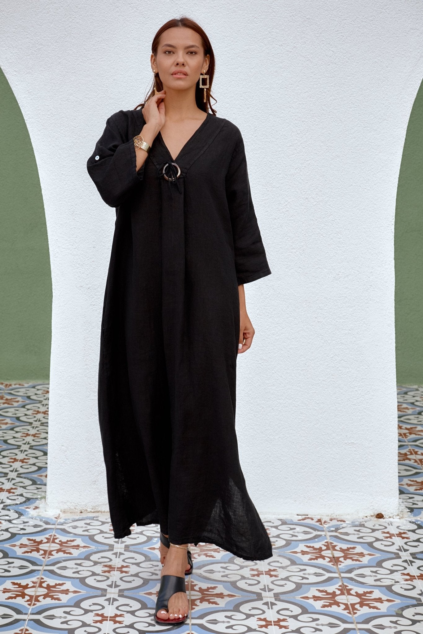 Noir Dune Dress - DressMAZONKIKI
