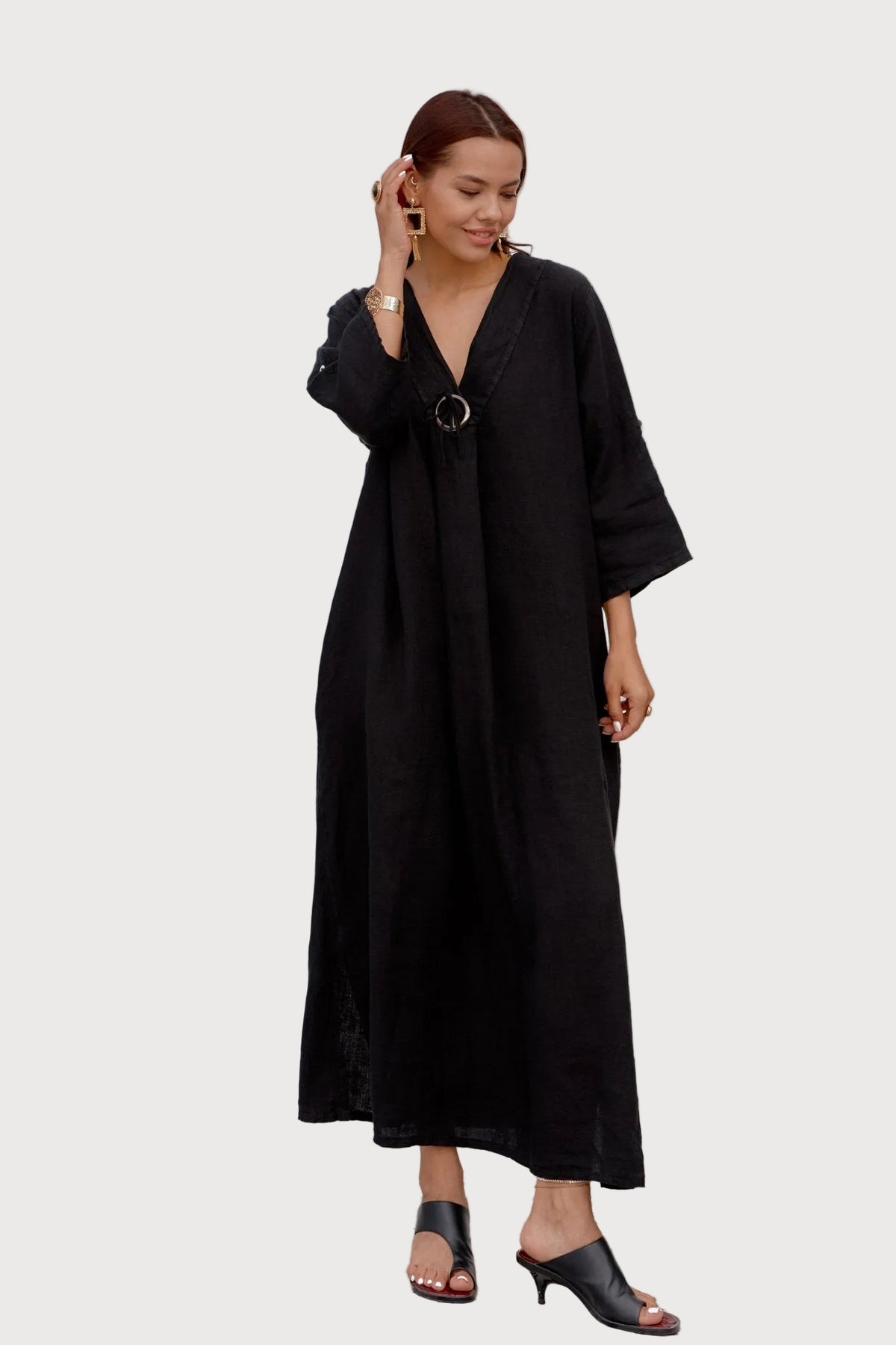 Noir Dune Dress - DressMAZONKIKI