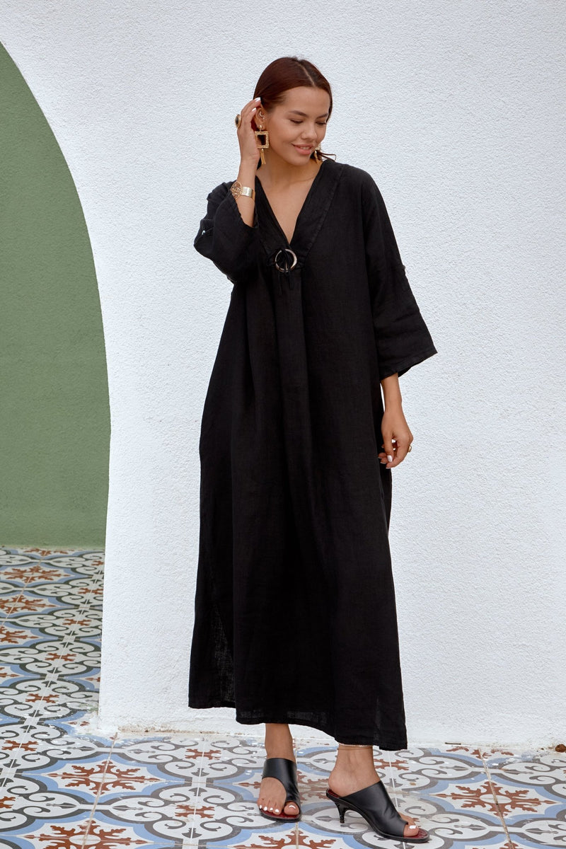 Noir Dune Dress - DressMAZONKIKI