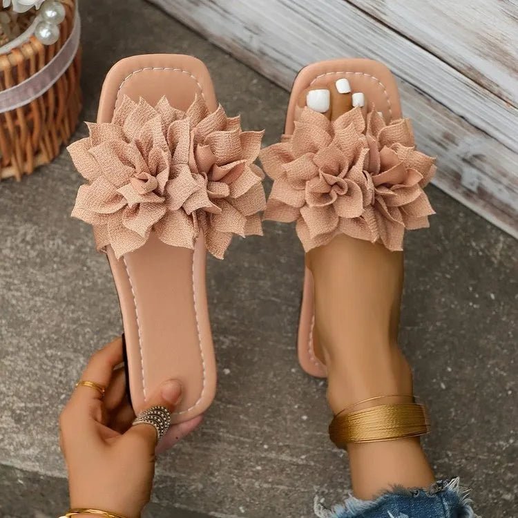 Open Toe Flats Sandals - MAZONKIKI