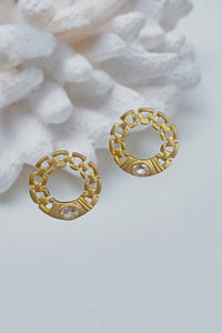 Radiant Gold Mosaic Earrings - EarringsMAZONKIKI