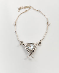 Rustic Crystal Twig Necklace - NecklaceMAZONKIKI