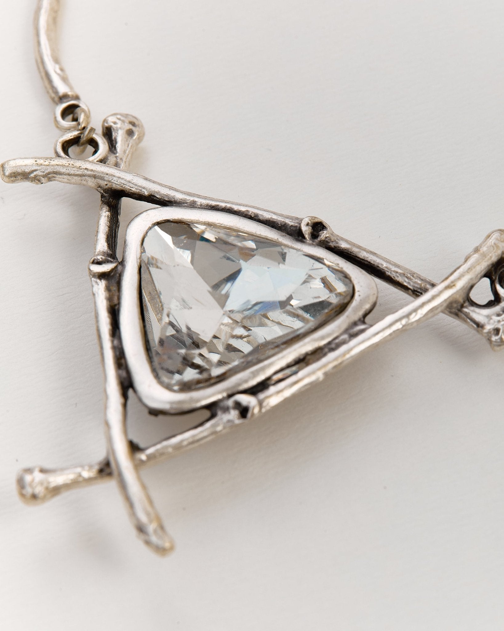 Rustic Crystal Twig Necklace - NecklaceMAZONKIKI