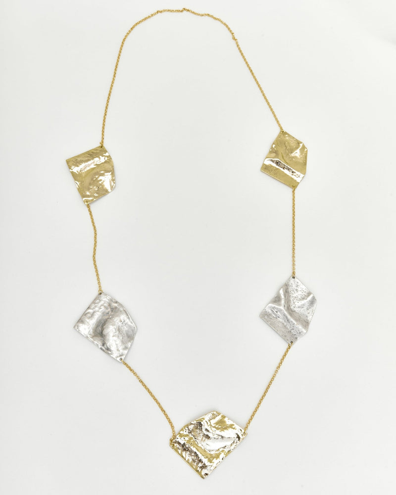 Sculpted Gold Necklace and Earrings Set - Jewelry SetMAZONKIKI