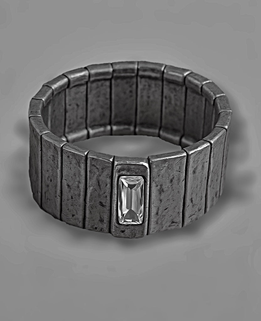 Silver - Plated Adjustable Bracelet - BraceletMAZONKIKI