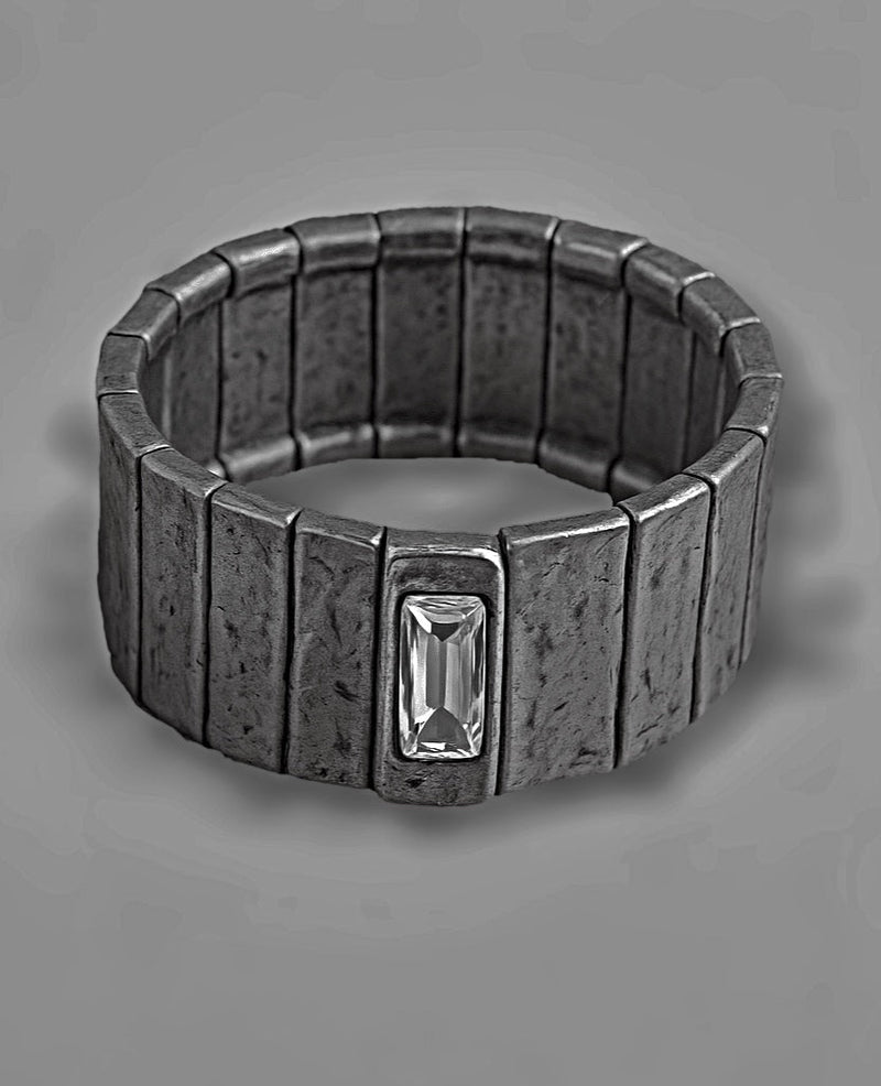 Silver - Plated Adjustable Bracelet - BraceletMAZONKIKI