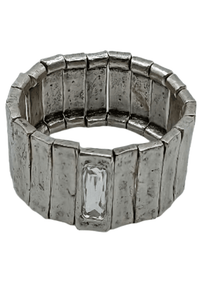 Silver - Plated Adjustable Bracelet - BraceletMAZONKIKI