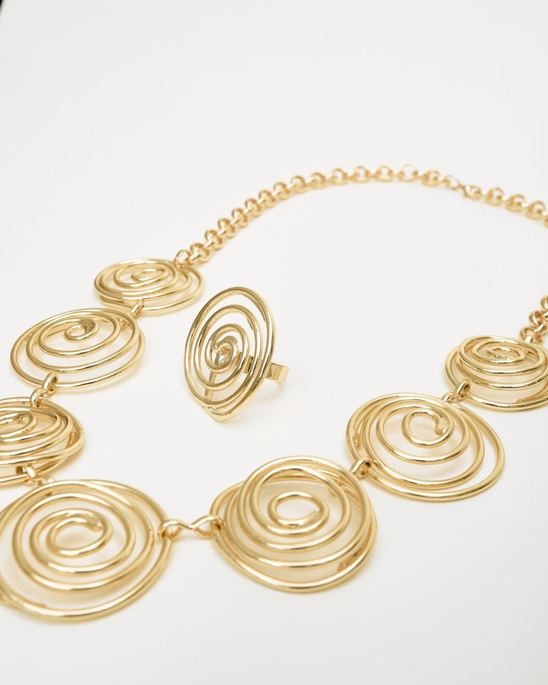 Spiral Elegance Jewelry Set - Jewelry SetMAZONKIKI