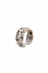 Textured Adjustable Silver - Tone Ring - MAZONKIKI