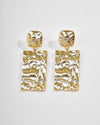 Textured Gold Statement Earrings - EarringsMAZONKIKI