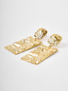 Textured Gold Statement Earrings - EarringsMAZONKIKI