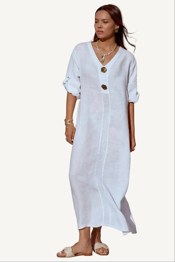 Linen Kaftan Style Dress