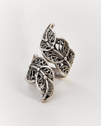 Vintage Filigree Leaf Ring - MAZONKIKI