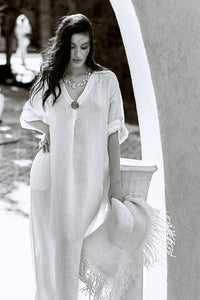 White Drop Stone Necklace - NecklaceMAZONKIKI