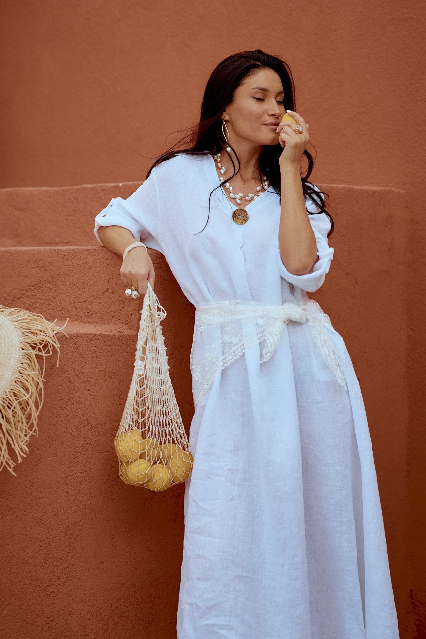 White Drop Stone Necklace - NecklaceMAZONKIKI