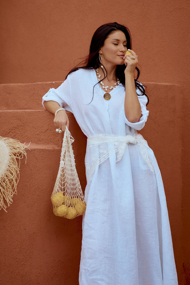 White Drop Stone Necklace - NecklaceMAZONKIKI