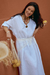 White Drop Stone Necklace - NecklaceMAZONKIKI